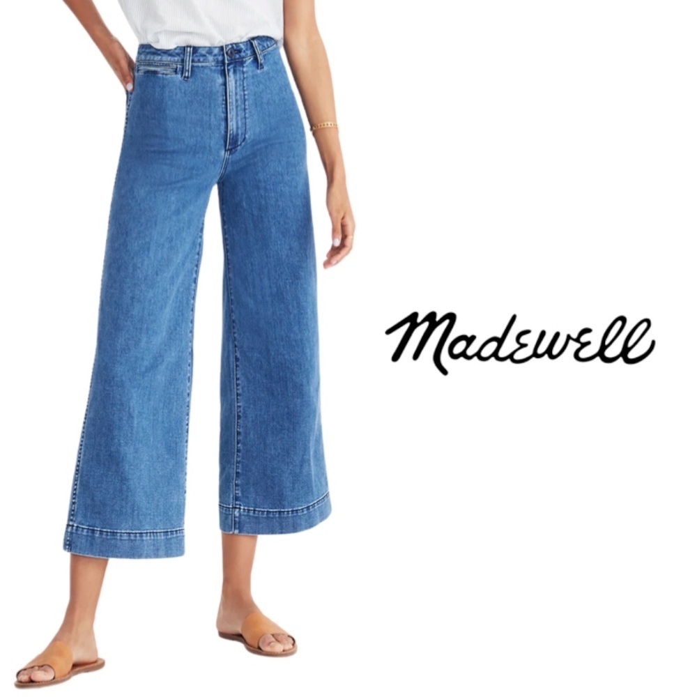 Madewell Emmett Wide-Leg Crop Jeans in Rosalie Wash - Size 29